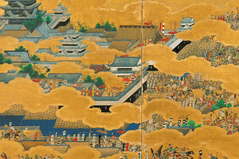 Osaka Castle Keep tower of 「A figure of camp screen of the Osaka summer」