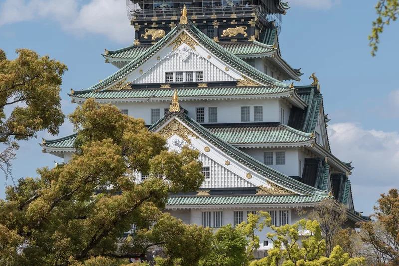 Osaka Castle, Keep tower, South view 20190415 1
